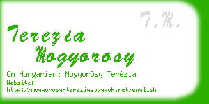 terezia mogyorosy business card
