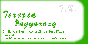terezia mogyorosy business card